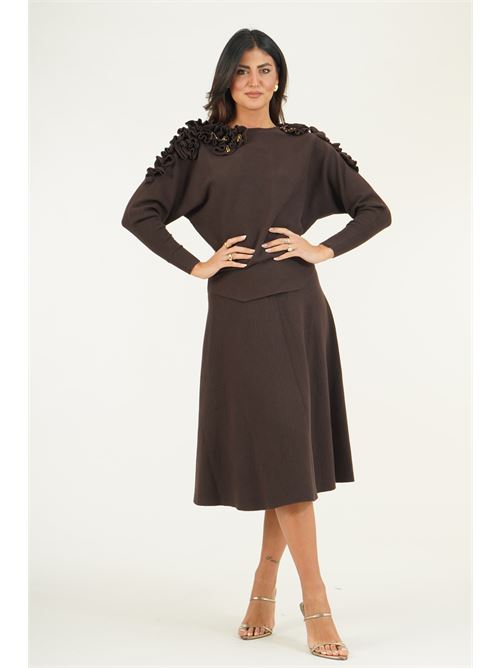Maglia in viscosa elastica GM by Gai Mattiolo | GM4315MORO/CAMMELLO